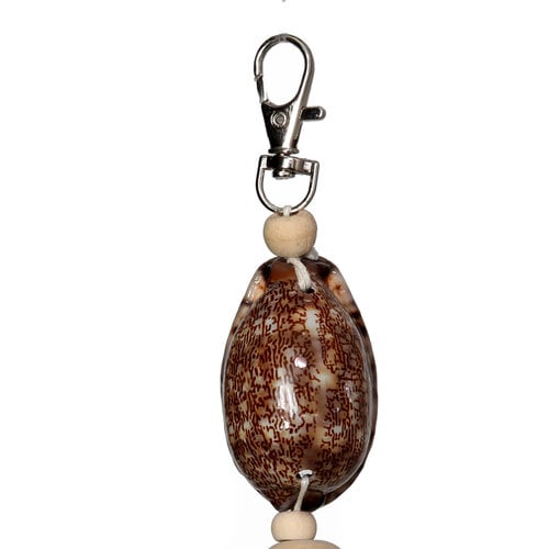 Bazar Bizar The Natural and Brown Cowrie Keychain