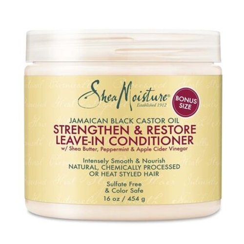 Shea Moisture SHEA MOISTURE JAMAICAN BLACK CASTOR STRENGTHEN & RESTORE LEAVE IN CONDITIONER 16 OZ - BONUS!! Shea Moisture SHEA MOISTURE JAMAICAN BLACK CASTOR STRENGTHEN & RESTORE LEAVE IN CONDITIONER 16 OZ - BONUS!!