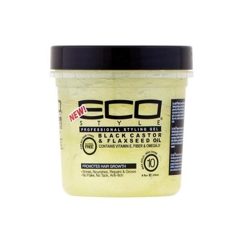 Eco Styler ECO BLACK CASTOR & FLAXSEED GEL 8 OZ