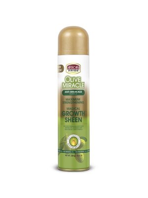 African Pride AFRICAN PRIDE OLIVE MIRACLE MAXIMUM GROWTH SHEEN SPRAY 8 OZ