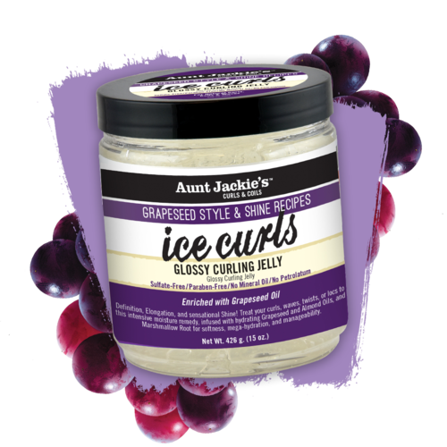 Aunt Jackie's AUNT JACKIES GRAPESEED ICE CURLS GLOSSY CURLING JELLY 15 OZ