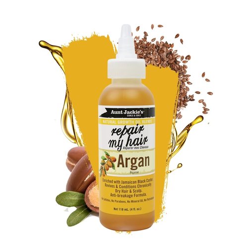 Aunt Jackies AUNT JACKIES OIL BLENDS REPAIR MY HAIR (JAMAICAN CASTOR & ARGAN) 4 OZ Aunt Jackies AUNT JACKIES OIL BLENDS REPAIR MY HAIR (JAMAICAN CASTOR & ARGAN) 4 OZ