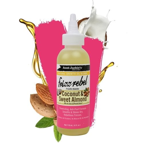 Aunt Jackie's AUNT JACKIES OIL BLENDS FRIZZ REBEL (COCONUT & SWEET ALMOND OIL) 4 OZ