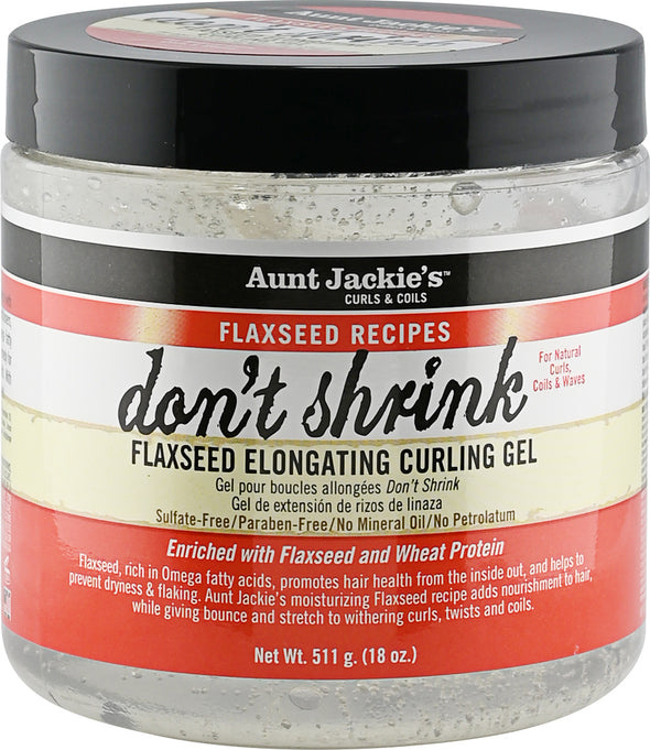 AUNT JACKIES FLAXSEED DONT SHRINK ELONGATING CURLING GEL 15 OZ Crown Blue Cosmetics