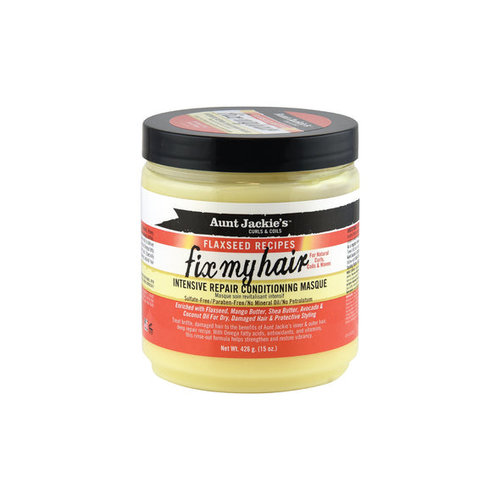 Aunt Jackies AUNT JACKIES FLAXSEED FIX MY HAIR REPAIR CONDITIONING MASQUE 15 OZ Aunt Jackies AUNT JACKIES FLAXSEED FIX MY HAIR REPAIR CONDITIONING MASQUE 15 OZ