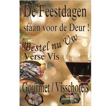 Poster (De feestdagen staan voor de deur. Wijnglas)