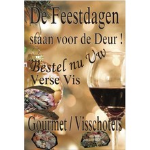 Poster (De feestdagen staan voor de deur wijnglas)