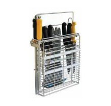 Messenkorf voor 9 messen  2 stalen en 1 handschoen