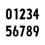 Prijskaartcijfers 18mm 50 st.