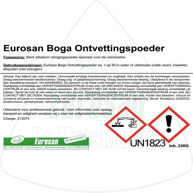 Boga ontvettingspoeder