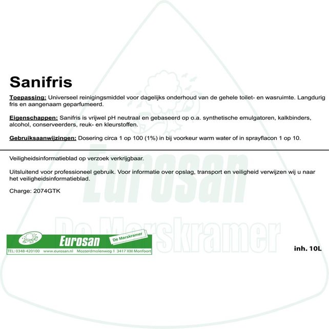 Sanifris 10ltr