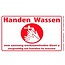 Neutraal Tekststicker - Handen wassen werkzaamheden