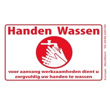 Tekststicker - Voor aanvang