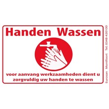 Tekststicker - Voor aanvang