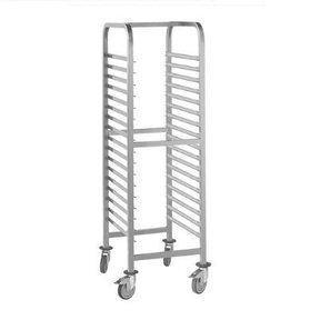 Regaalwagen extra zware uitvoering 4 zwenk wielen 2 geremd