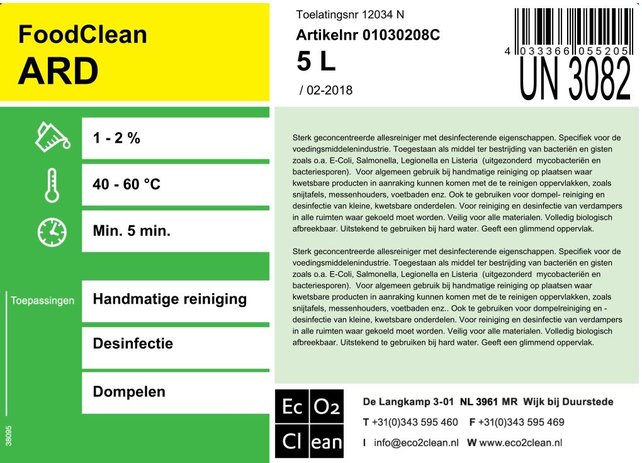FoodClean ARD   Allesreiniger Desinfecterend