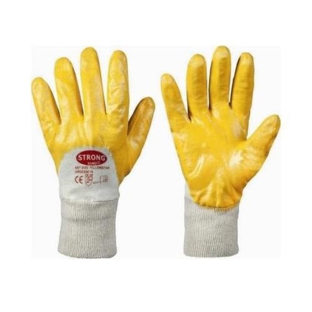 Handschoenen Strong Yellowstar NBR / katoen  M-Light