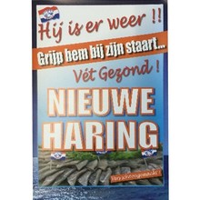 Poster Nieuwe Haring (Grijp hem bij zijn staart)