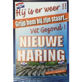 Poster Nieuwe Haring (Grijp hem bij zijn staart)