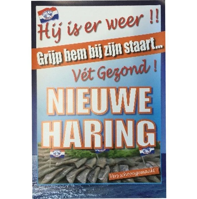 Poster Nieuwe Haring (Grijp hem bij zijn staart)