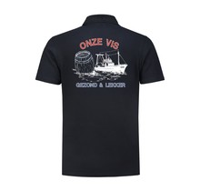 Polo bedrukt 'Onze vis''
