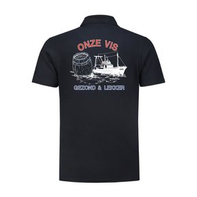 Polo bedrukt 'Onze vis''