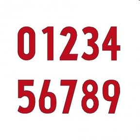 Prijskaartcijfers 25mm 50 st.