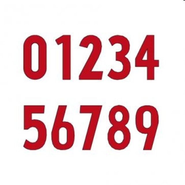 Prijskaartcijfers 25mm 50 st.