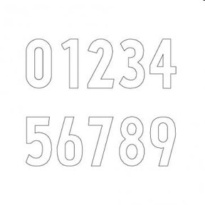 Prijskaartcijfers 25mm 50 st.
