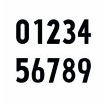 Prijskaartcijfers 25mm 50 st.