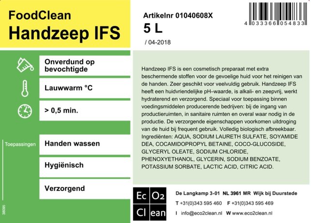 Handzeep IFS Foodclean
