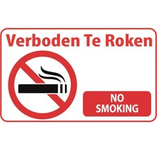 Tekststicker - Verboden te Roken
