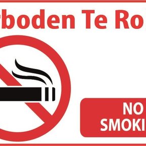 Tekststicker - Verboden te Roken