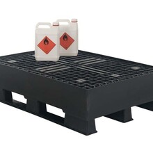 Opvangpallet met rooster lekbak 120 ltr