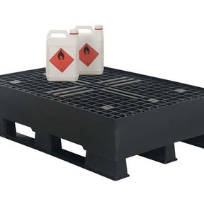 Opvangpallet met rooster lekbak 120 ltr