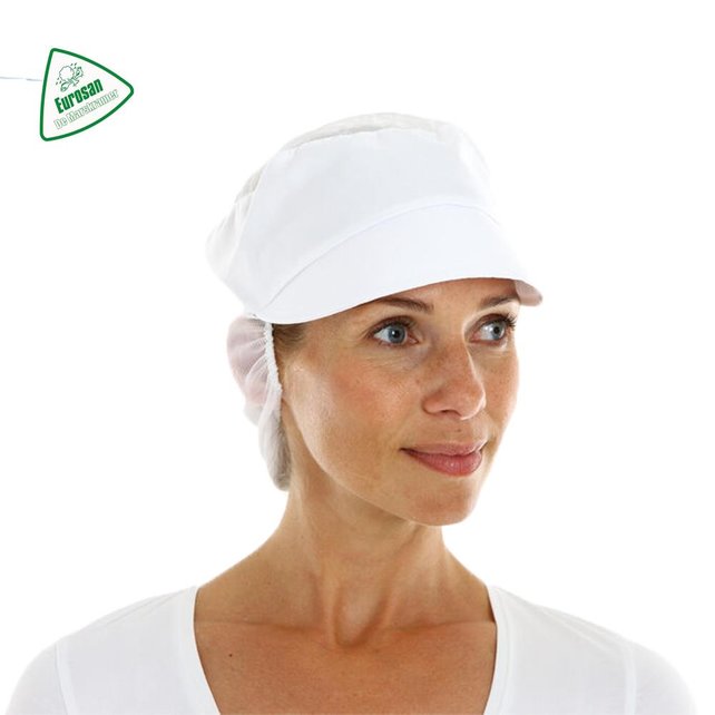 Pet met klep en haarnet pol/kat  prijs per  10 stuks