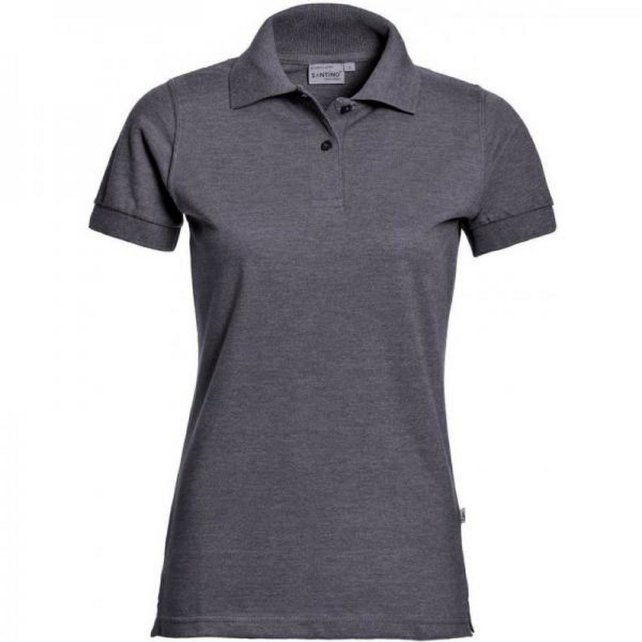 Polo lange mouw onbedrukt Ricardo dames Santino