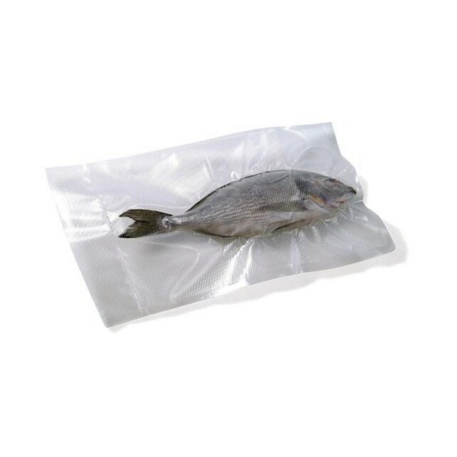 Vacuüm verpakkingszakken met reliëf op rol set van 2 rollen 20cm x 60cm