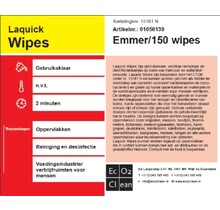 Laquick Wipes emmer a 150 stuks desinfectiedoekjes