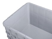 Palletbox gesloten met zwenkwielen