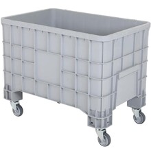 Palletbox gesloten met zwenkwielen