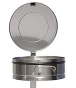 Vuilniszakhouder met voetpedaal 35cm Rvs