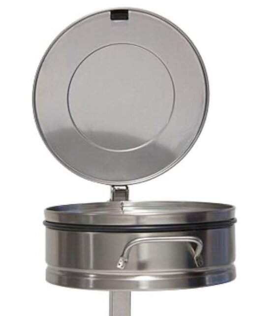 Vuilniszakhouder met voetpedaal 35cm Rvs