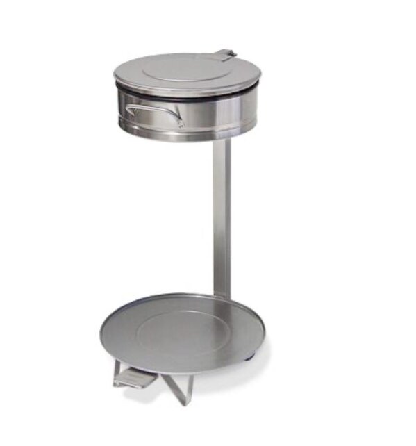 Vuilniszakhouder met voetpedaal 35cm Rvs