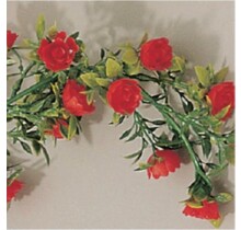 Decoratie bladslinger rode roos