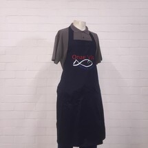 Schort  beavernylon  met onze vis logo geborduurd