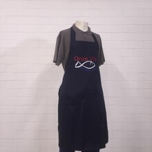 Schort  beavernylon  met onze vis logo geborduurd