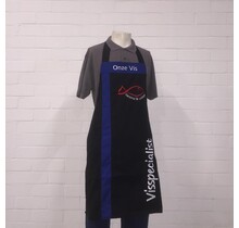 Schort S1 Visspecialist pol/kat T2016 met middenbaan 2 kl met 3 logo's geborduurd