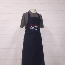 Schort  beavernylon  met onze vis logo geborduurd