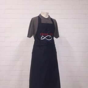 Schort  beavernylon  met onze vis logo geborduurd